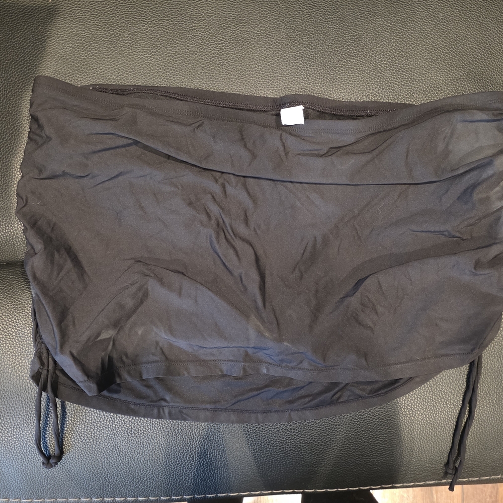 Black Bandeau Swim Skorts